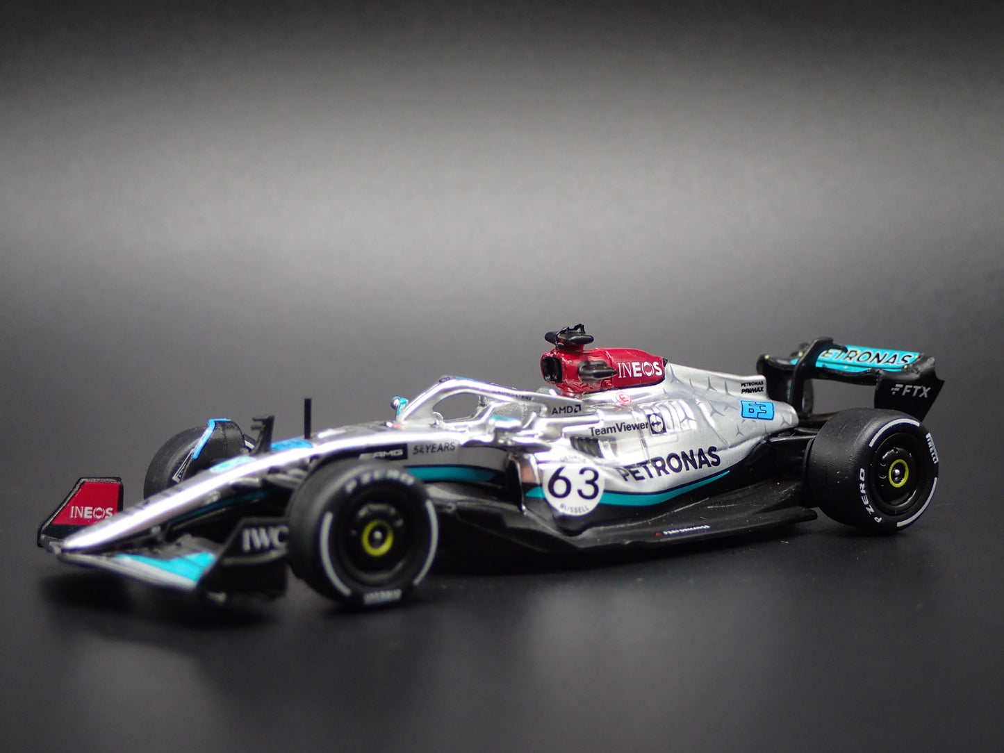MERCEDES-AMG F1 W13 E PERFORMANCE GEORGE RUSSELL 63 1:64 SCALE DIECAST MODEL CAR