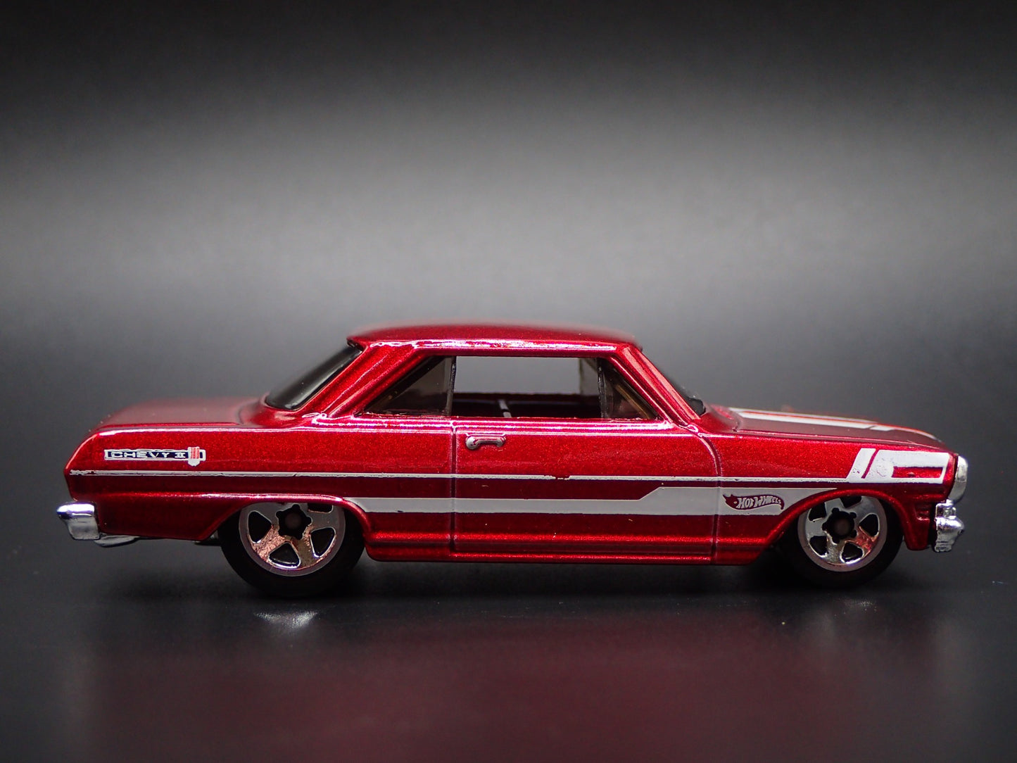 1963 63 CHEVY CHEVROLET II NOVA RED RARE 1:64 SCALE DIORAMA DIECAST MODEL CAR