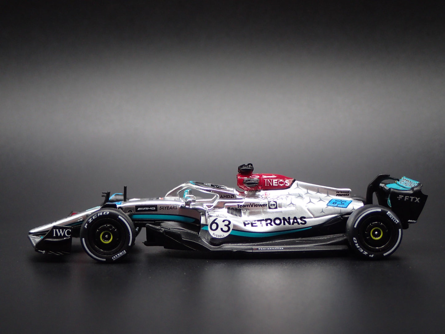 MERCEDES-AMG F1 W13 E PERFORMANCE GEORGE RUSSELL 63 1:64 SCALE DIECAST MODEL CAR