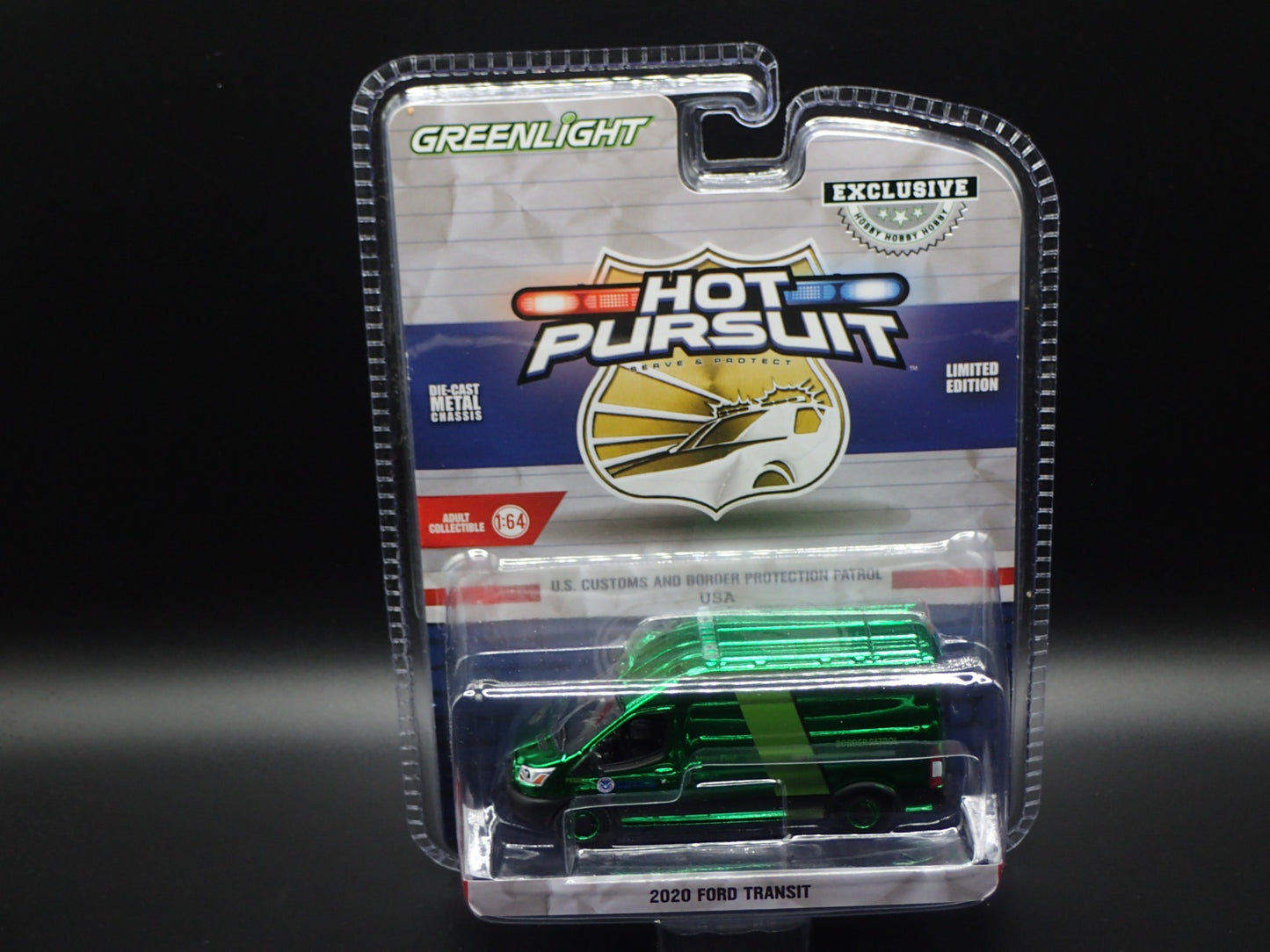 2025 GREENLIGHT GREEN MACHINE 2020 FORD TRANSIT VAN US CUSTOMS BORDER PATROL