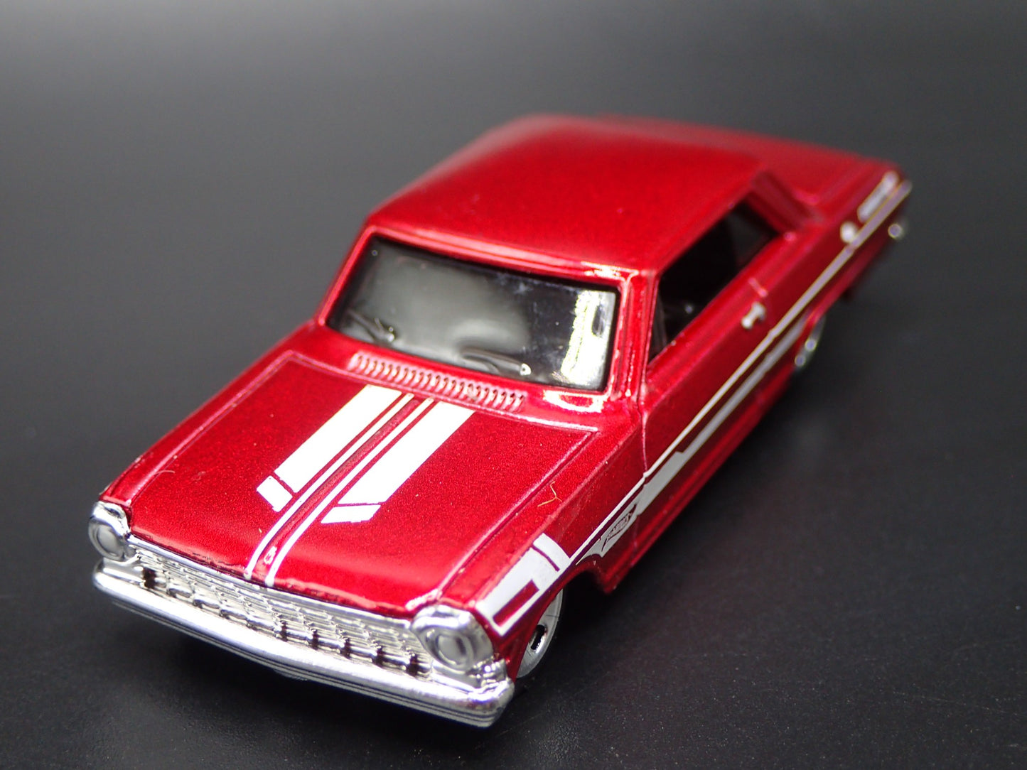 1963 63 CHEVY CHEVROLET II NOVA RED RARE 1:64 SCALE DIORAMA DIECAST MODEL CAR