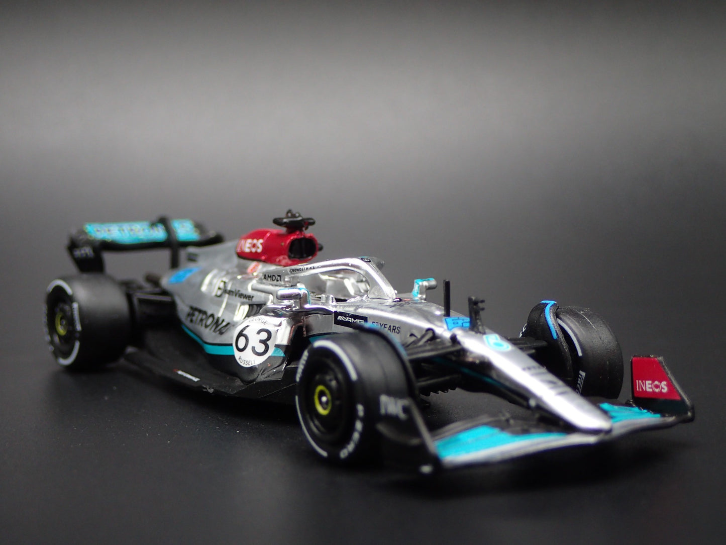 MERCEDES-AMG F1 W13 E PERFORMANCE GEORGE RUSSELL 63 1:64 SCALE DIECAST MODEL CAR