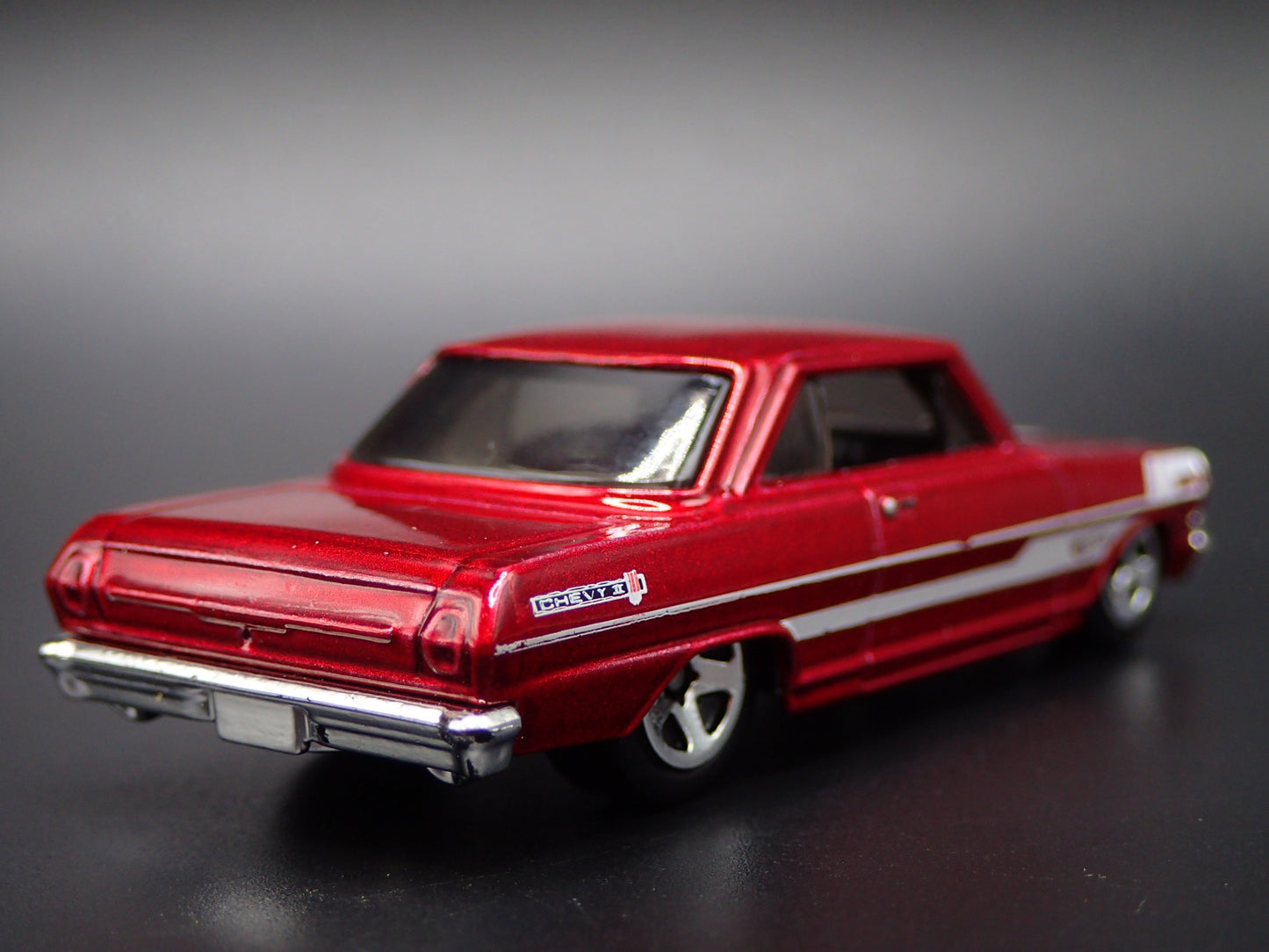 1963 63 CHEVY CHEVROLET II NOVA RED RARE 1:64 SCALE DIORAMA DIECAST MODEL CAR