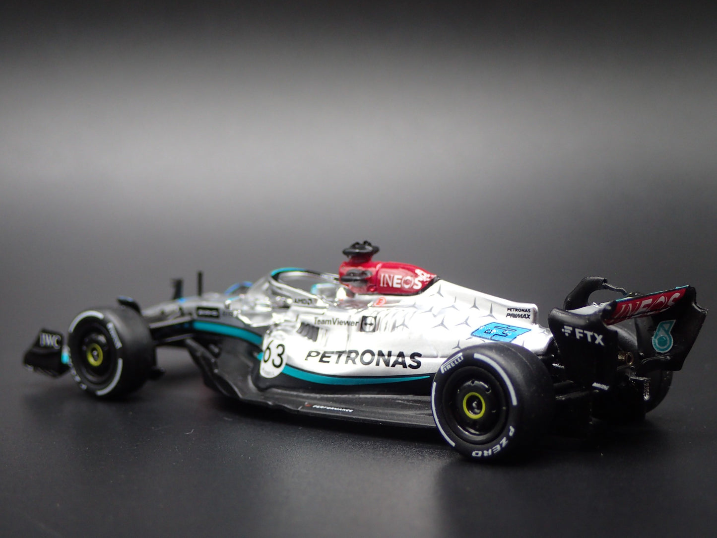 MERCEDES-AMG F1 W13 E PERFORMANCE GEORGE RUSSELL 63 1:64 SCALE DIECAST MODEL CAR