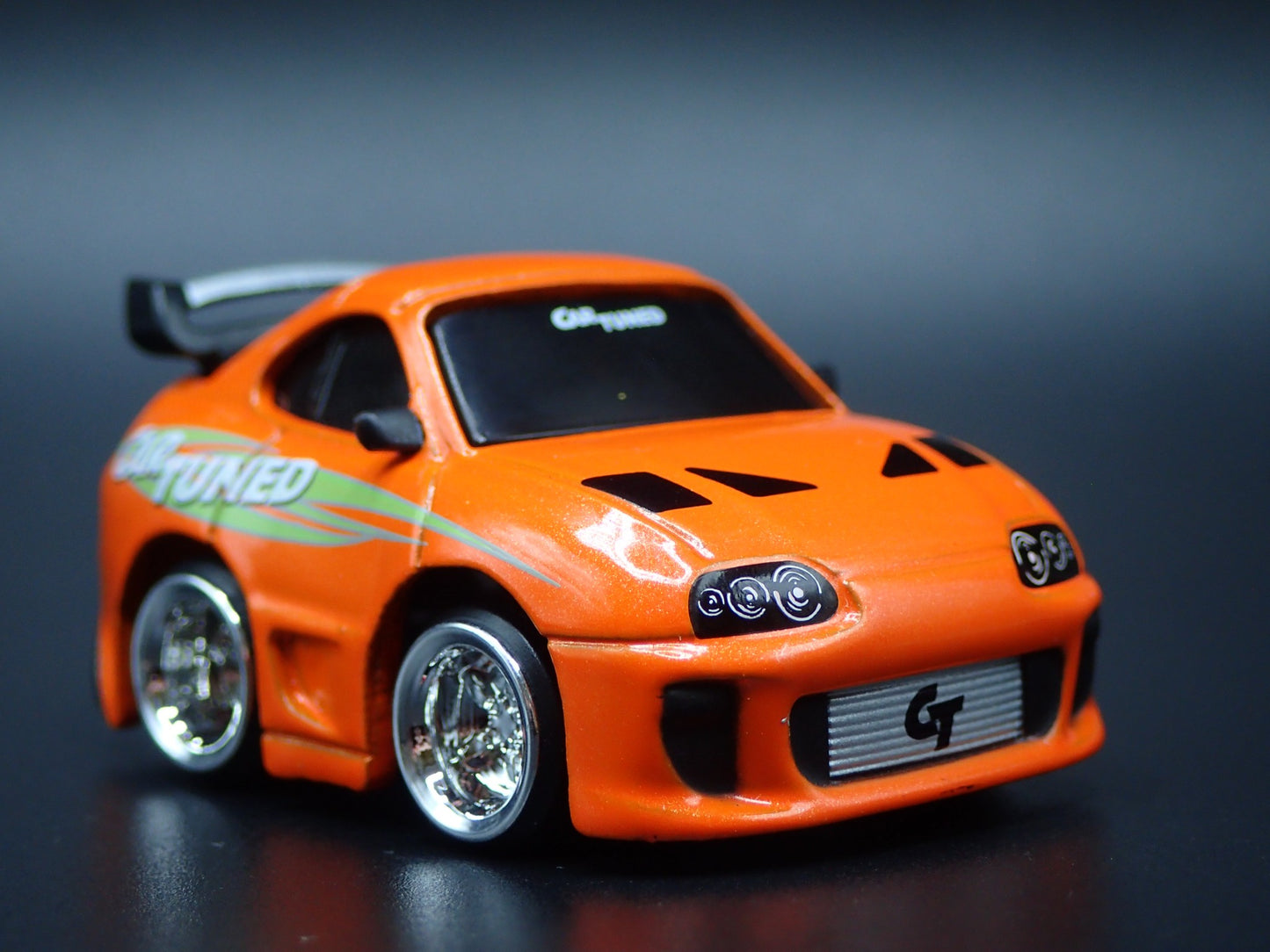 1993-2002 TOYOTA SUPRA CAR TUNED ORANGE JDM 1/64 SCALE DIORAMA DIECAST MODEL CAR