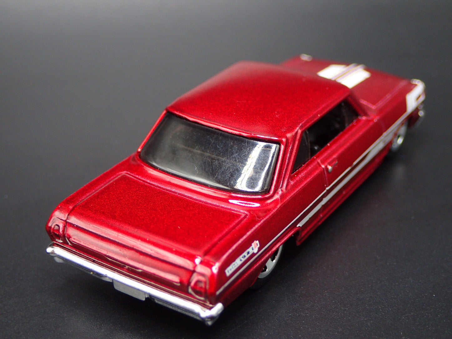 1963 63 CHEVY CHEVROLET II NOVA RED RARE 1:64 SCALE DIORAMA DIECAST MODEL CAR