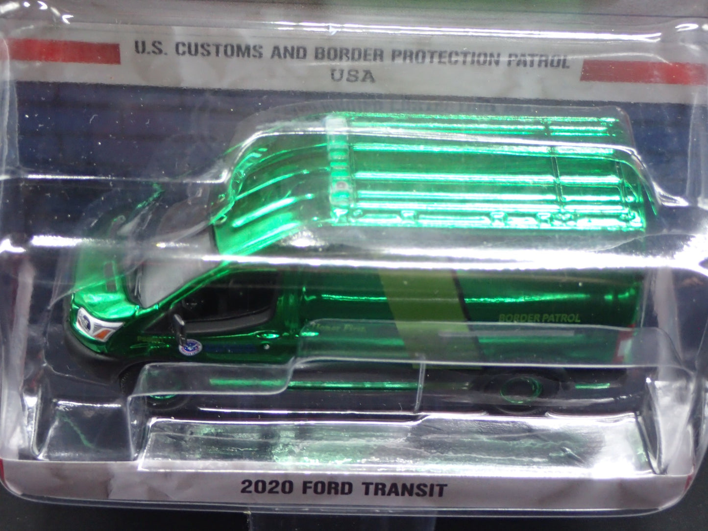 2025 GREENLIGHT GREEN MACHINE 2020 FORD TRANSIT VAN US CUSTOMS BORDER PATROL
