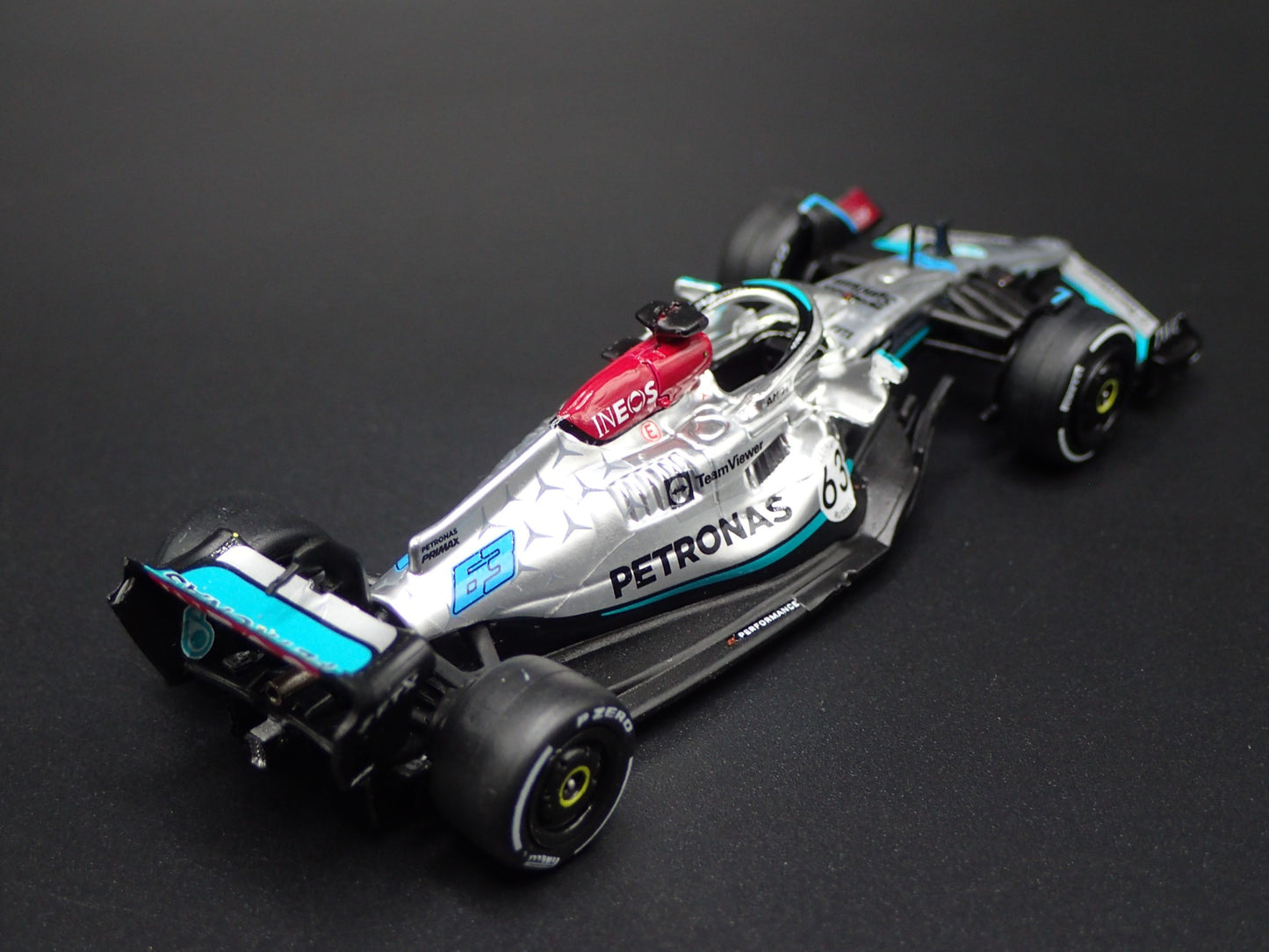 MERCEDES-AMG F1 W13 E PERFORMANCE GEORGE RUSSELL 63 1:64 SCALE DIECAST MODEL CAR