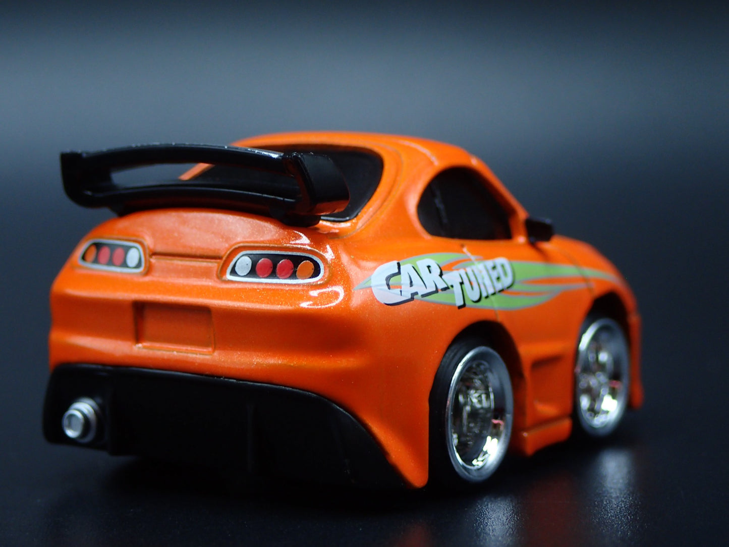 1993-2002 TOYOTA SUPRA CAR TUNED ORANGE JDM 1/64 SCALE DIORAMA DIECAST MODEL CAR