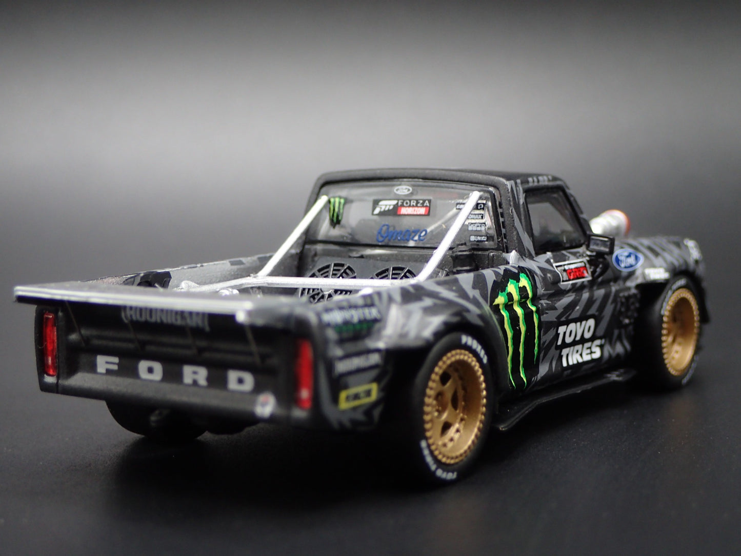 1977 FORD f150 HOONITRUCK KEN BLOCK MONSTER 1:64 SCALE DIORAMA DIECAST MODEL CAR