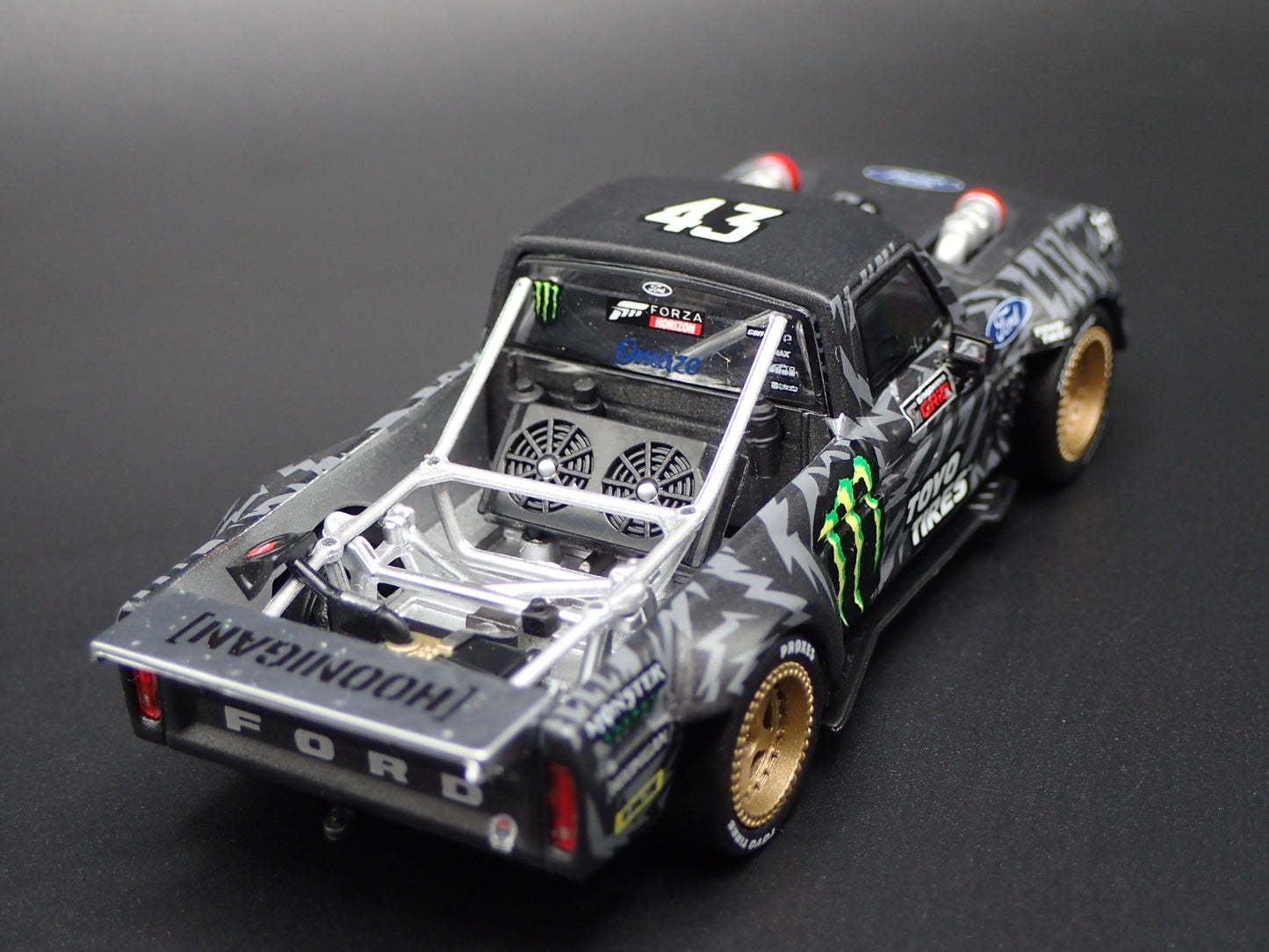1977 FORD f150 HOONITRUCK KEN BLOCK MONSTER 1:64 SCALE DIORAMA DIECAST MODEL CAR