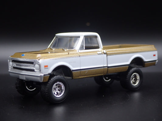 1969 69 CHEVY CHEVROLET K10 4X4 PICKUP TRUCK GOLD 1:64 SCALE DIECAST MODEL CAR
