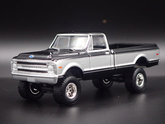 1969 69 CHEVY CHEVROLET K10 4X4 PICKUP TRUCK BLACK 1:64 SCALE DIECAST MODEL CAR