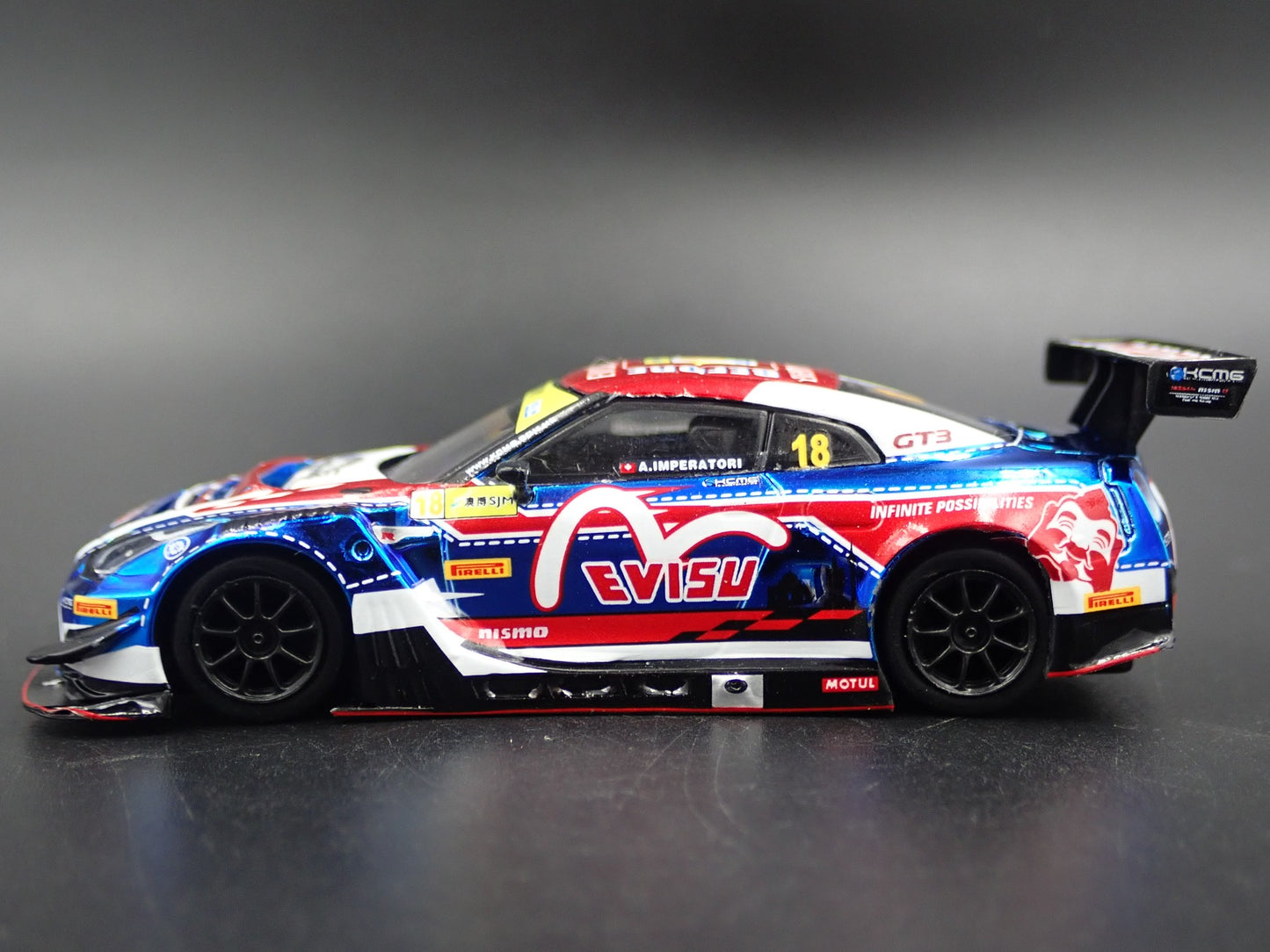 NISSAN GTR R35 NISMO  GT3 - KCMG -10TH FIA GT WORLD 1:64 SCALE DIECAST MODEL CAR