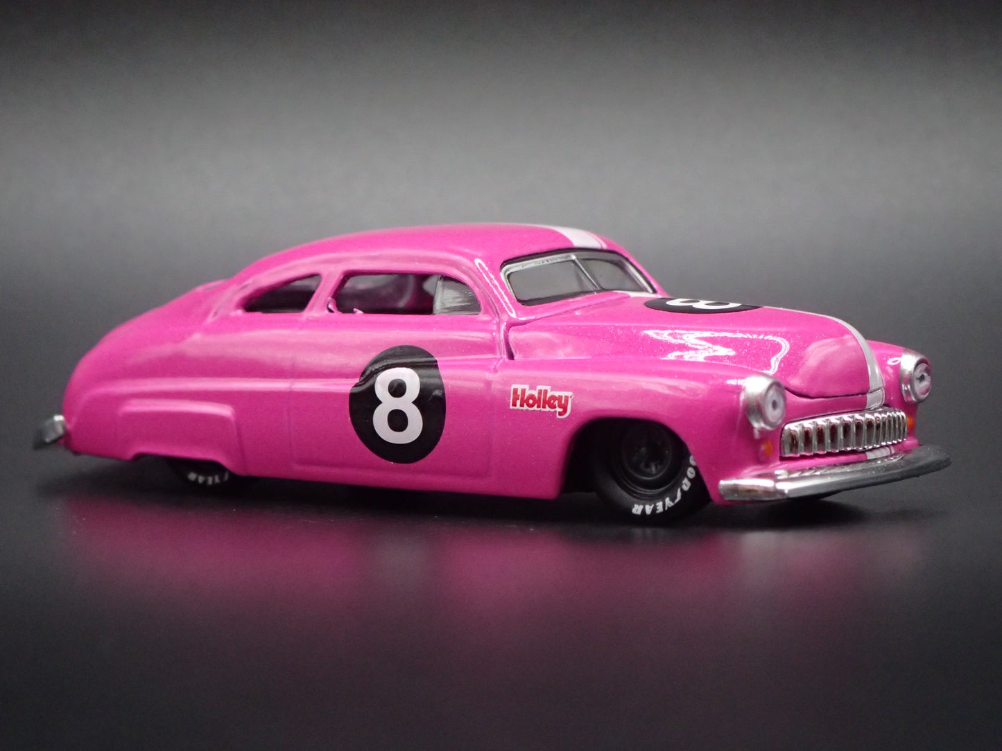 1949 49 MERCURY MERC COUPE HOLLEY PINK RARE 1:64 SCALE DIORAMA DIECAST MODEL CAR