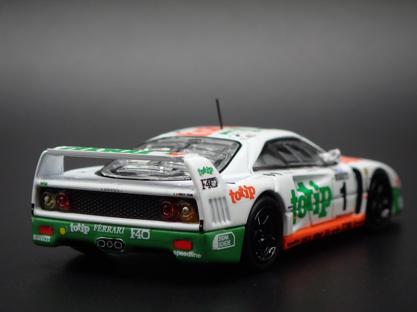 FERRARI F40 1994 ITALIAN GT CHAMPIONSHIP TOTIP 1:64 SCALE DIECAST MODEL CAR