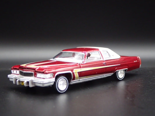 1976 76 CADDY CADILLAC COUPE DEVILLE LOWRIDER RARE 1/64 SCALE DIECAST MODEL CAR-Burning Rubber Toy Company
