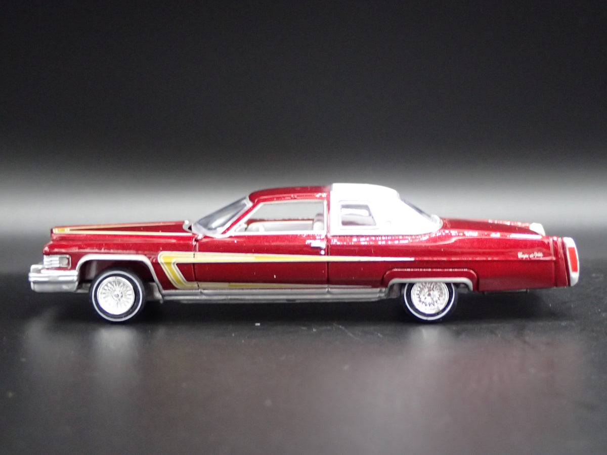 1976 76 CADDY CADILLAC COUPE DEVILLE LOWRIDER RARE 1/64 SCALE DIECAST MODEL CAR-Burning Rubber Toy Company