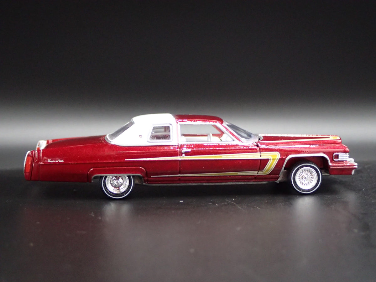 1976 76 CADDY CADILLAC COUPE DEVILLE LOWRIDER RARE 1/64 SCALE DIECAST MODEL CAR-Burning Rubber Toy Company
