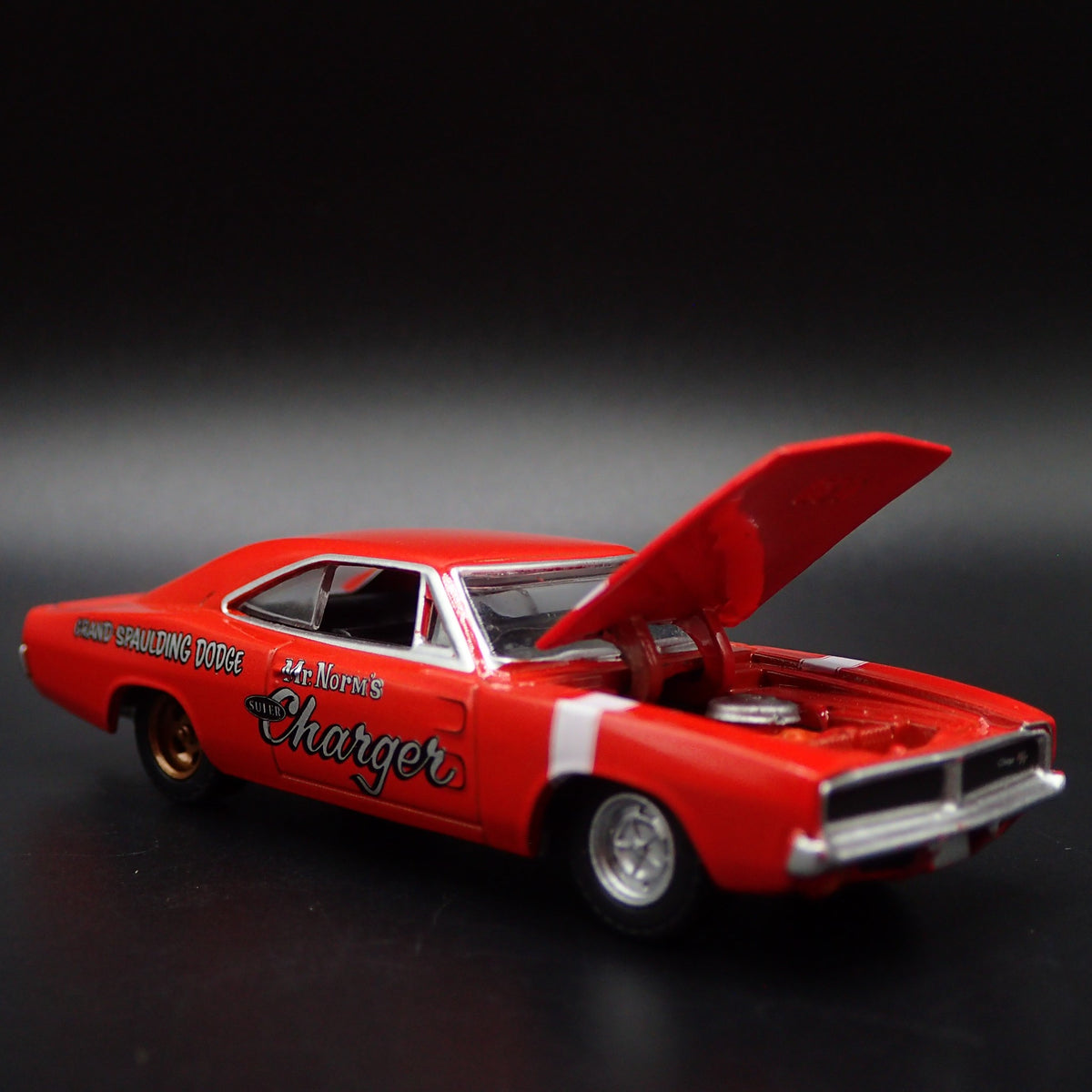 1969 69 DODGE CHARGER MR NORMS SUPER CHARGER NHRA 1:64 SCALE DIECAST MODEL CAR-Burning Rubber Toy Company