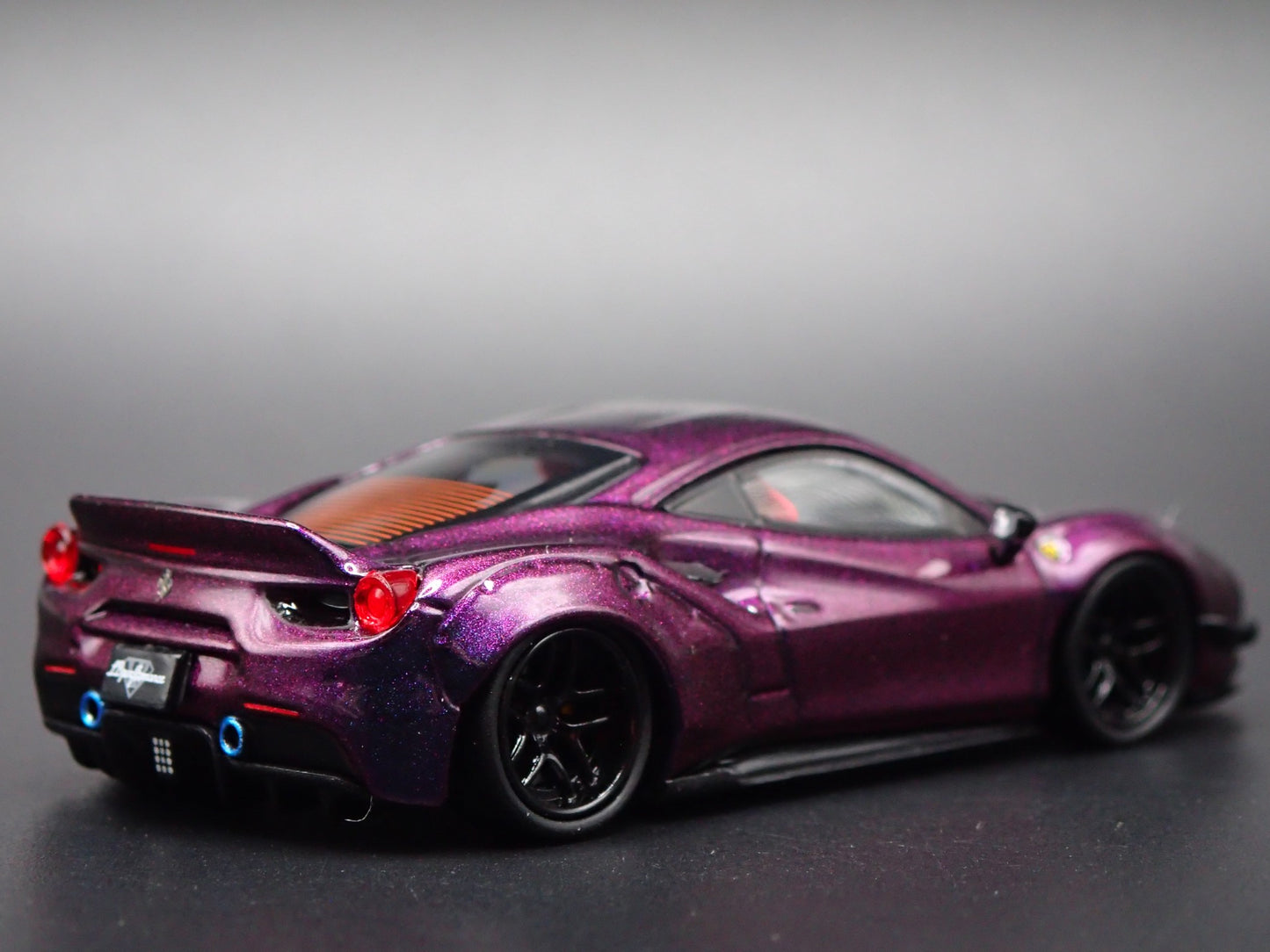2015-2019 FERRARI 488 LB WORKS PURPLE 1:64 SCALE DIORAMA DIECAST MODEL CAR