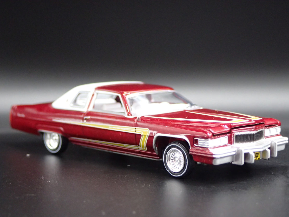 1976 76 CADDY CADILLAC COUPE DEVILLE LOWRIDER RARE 1/64 SCALE DIECAST MODEL CAR-Burning Rubber Toy Company