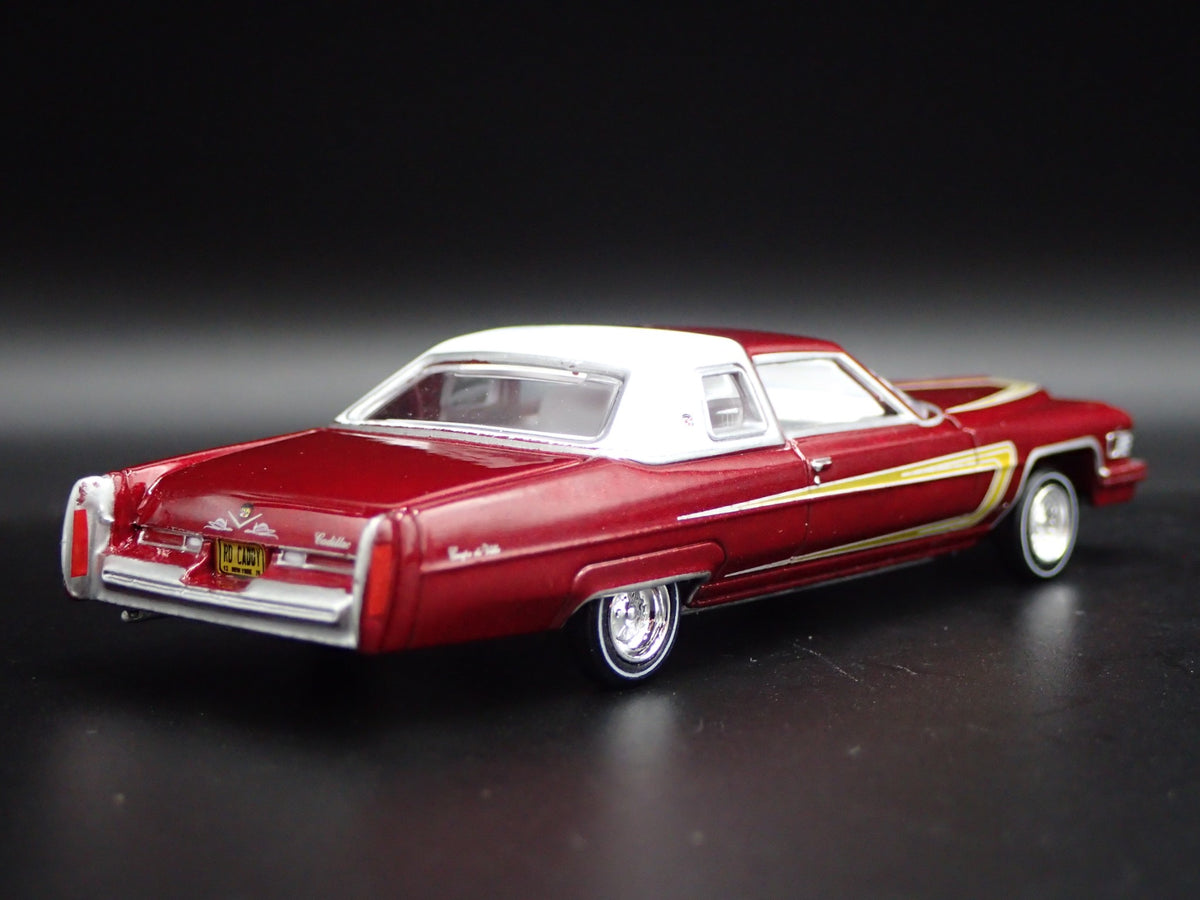 1976 76 CADDY CADILLAC COUPE DEVILLE LOWRIDER RARE 1/64 SCALE DIECAST MODEL CAR-Burning Rubber Toy Company