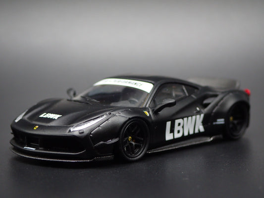 2015-2019 FERRARI 488 LBWK PERFORMANCE BLACK 1:64 SCALE DIECAST MODEL CAR