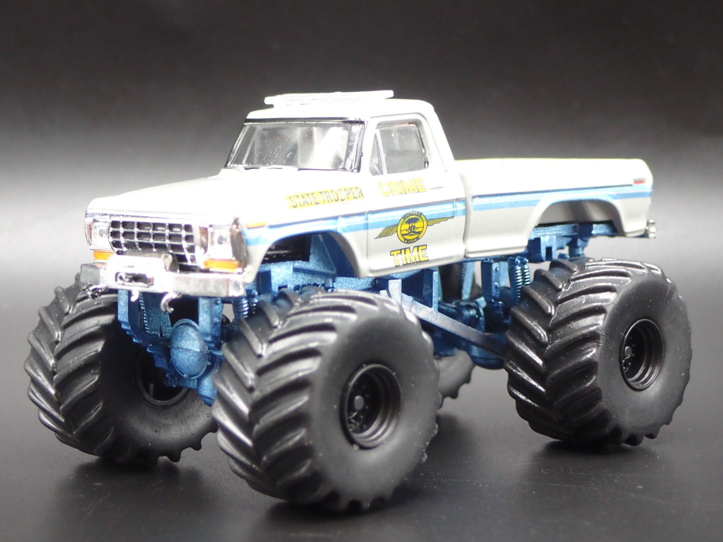 1979 79 FORD F250 MONSTER TRUCK CRIME TIME TROOPER 1/64 SCALE DIECAST MODEL CAR