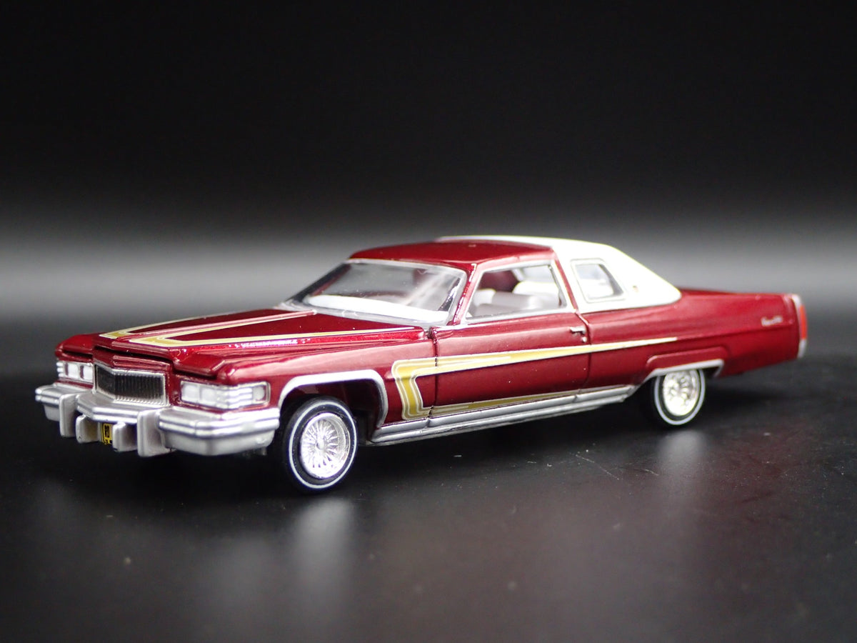 1976 76 CADDY CADILLAC COUPE DEVILLE LOWRIDER RARE 1/64 SCALE DIECAST MODEL CAR-Burning Rubber Toy Company