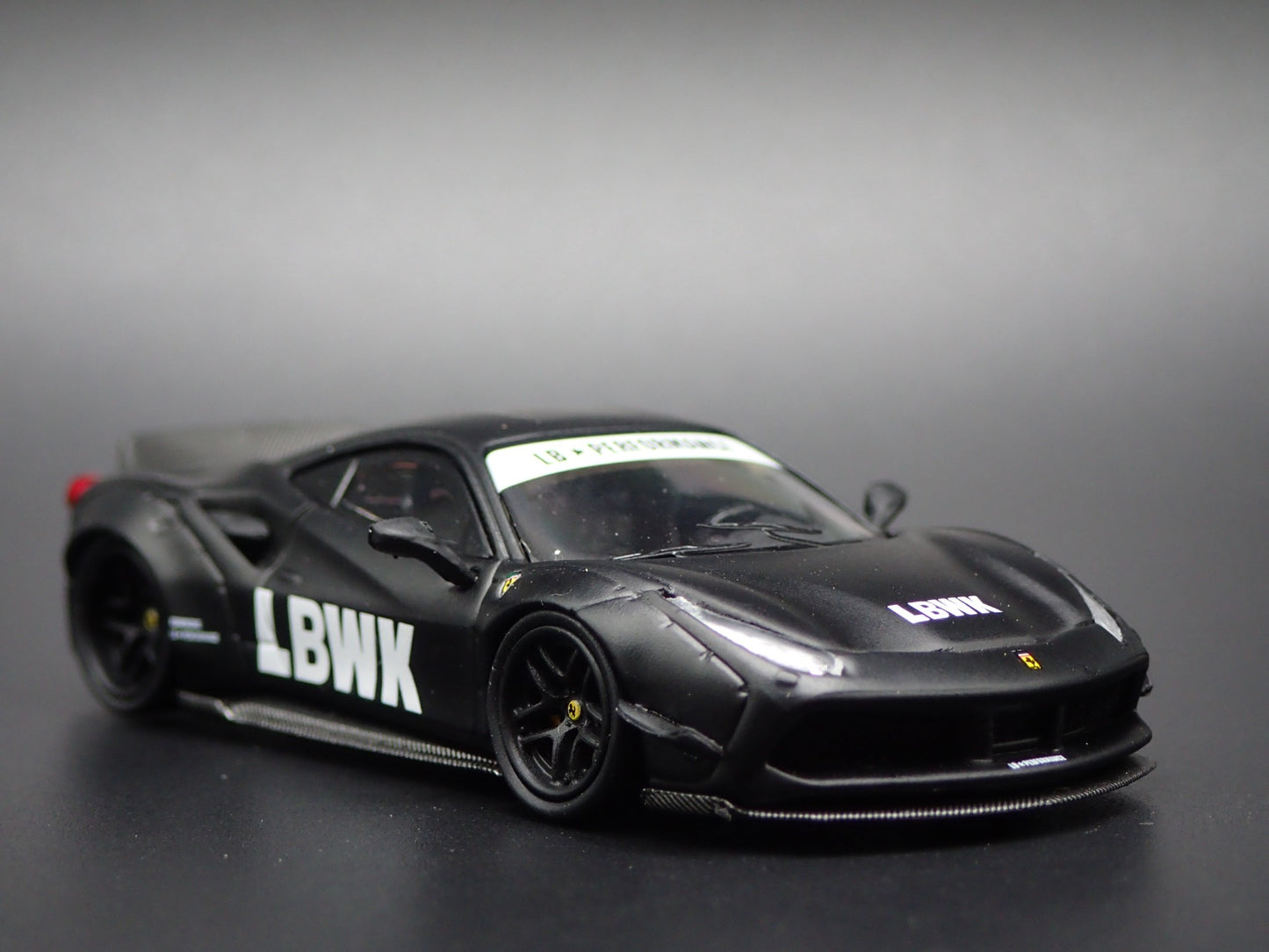 2015-2019 FERRARI 488 LBWK PERFORMANCE BLACK 1:64 SCALE DIECAST MODEL CAR