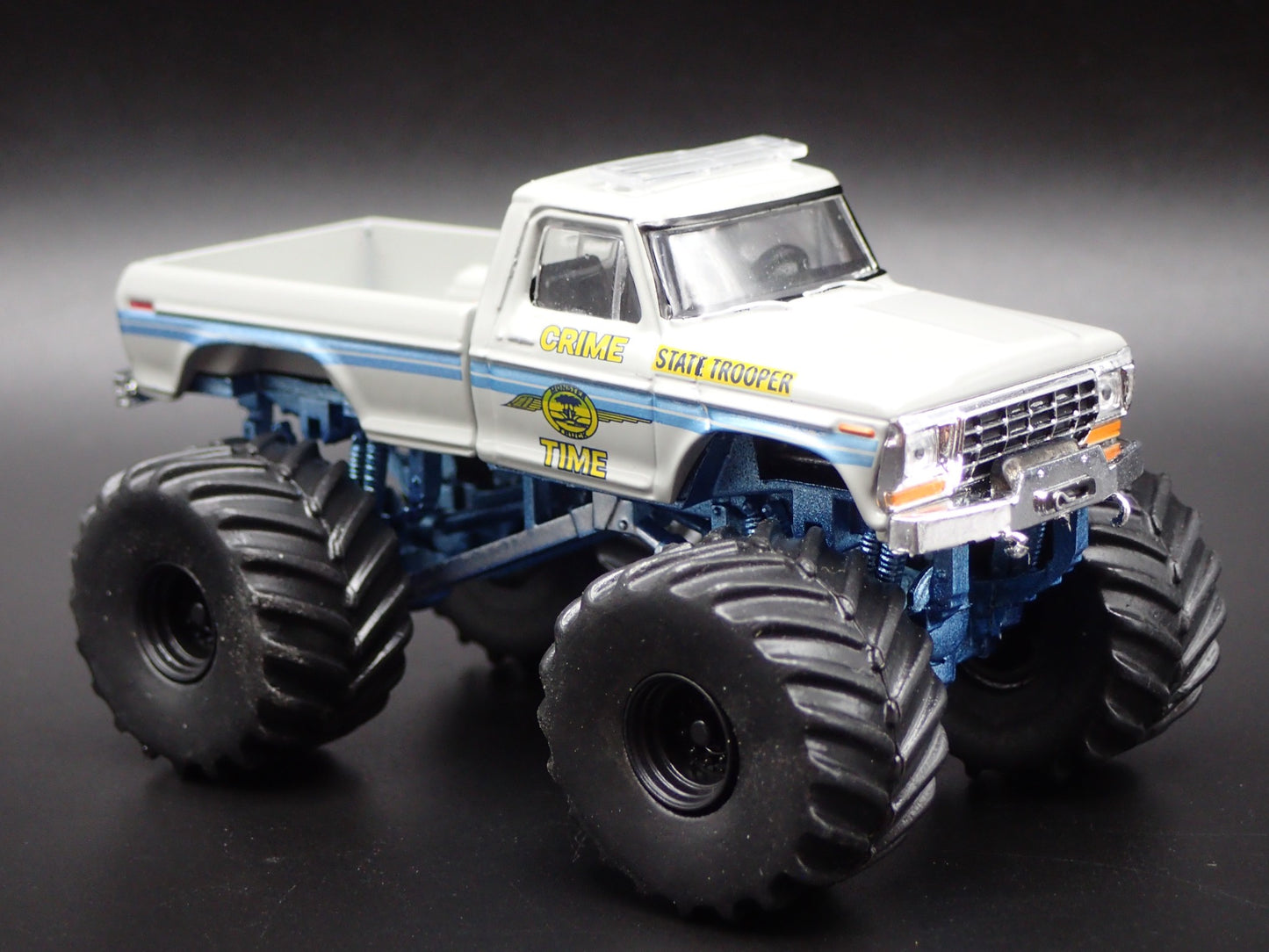 1979 79 FORD F250 MONSTER TRUCK CRIME TIME TROOPER 1/64 SCALE DIECAST MODEL CAR