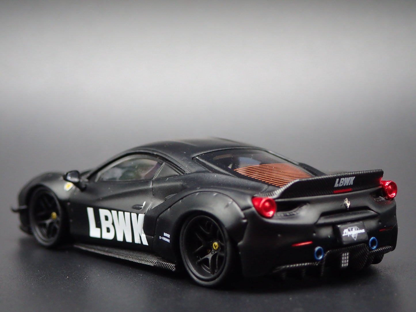 2015-2019 FERRARI 488 LBWK PERFORMANCE BLACK 1:64 SCALE DIECAST MODEL CAR