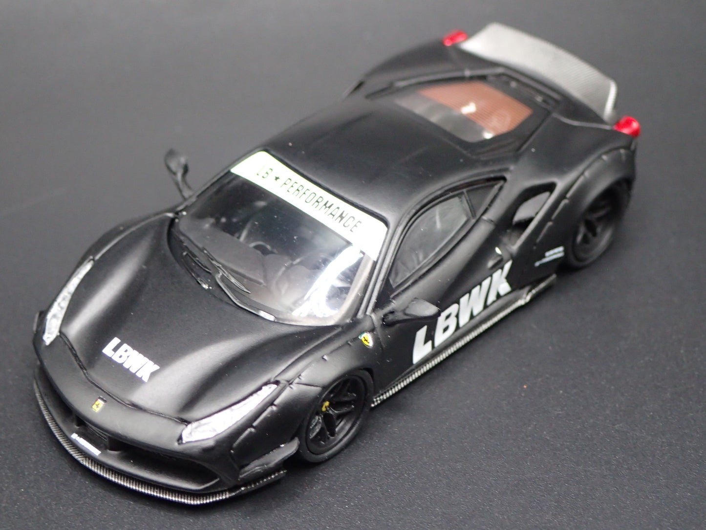 2015-2019 FERRARI 488 LBWK PERFORMANCE BLACK 1:64 SCALE DIECAST MODEL CAR