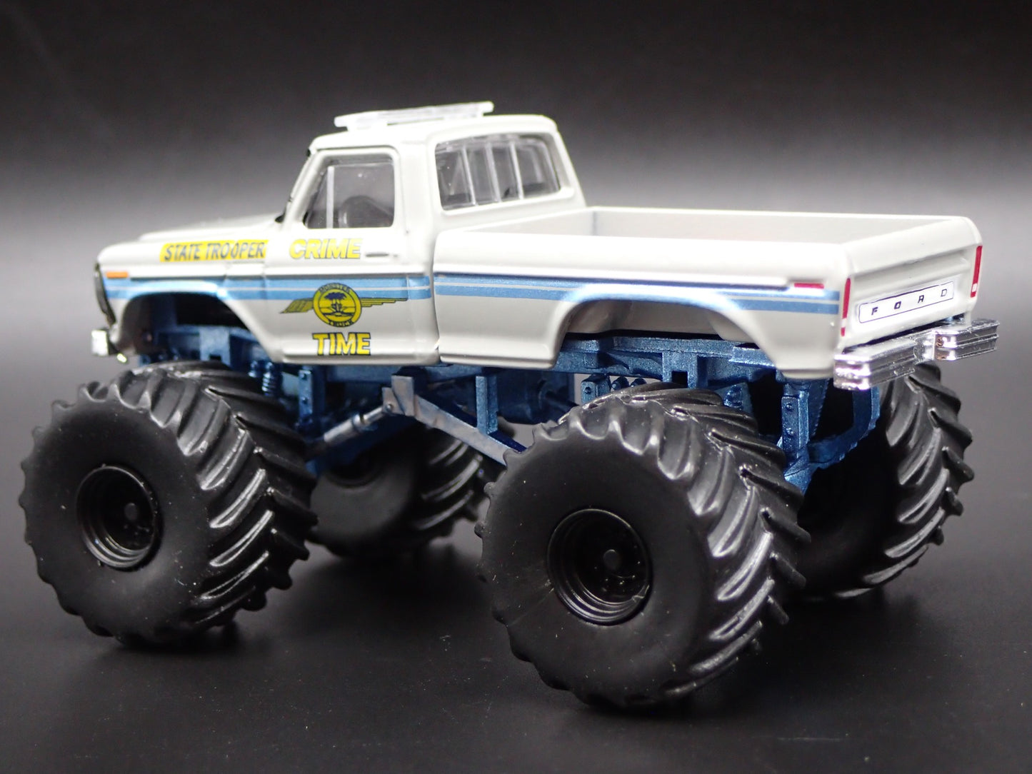 1979 79 FORD F250 MONSTER TRUCK CRIME TIME TROOPER 1/64 SCALE DIECAST MODEL CAR