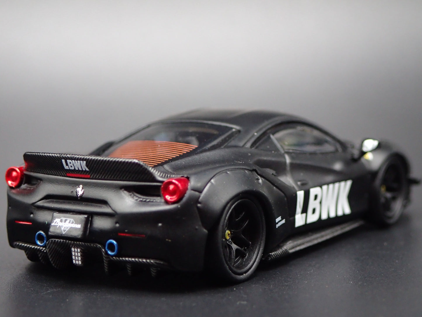 2015-2019 FERRARI 488 LBWK PERFORMANCE BLACK 1:64 SCALE DIECAST MODEL CAR