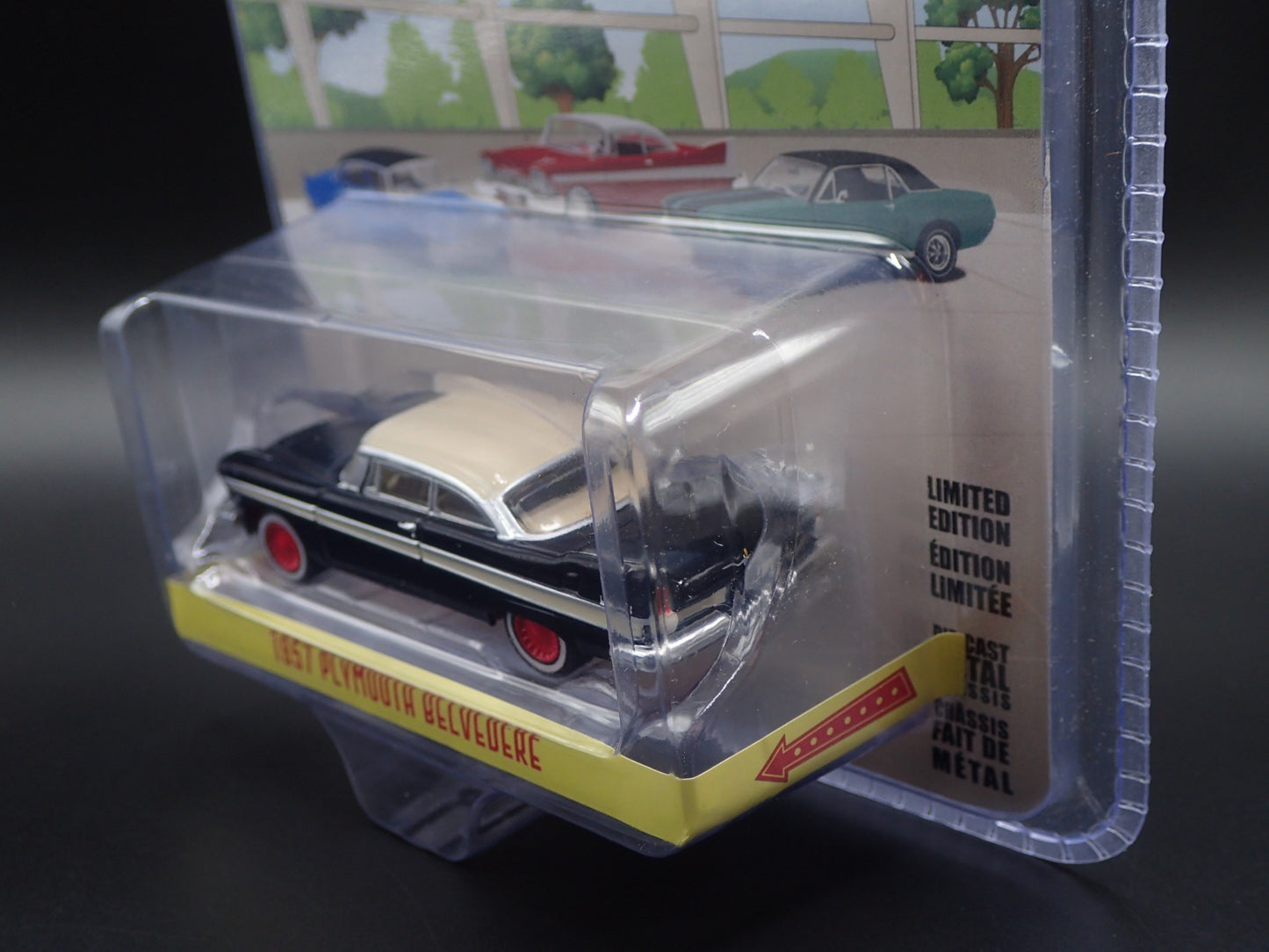 1957 PLYMOUTH BELVEDERE 2024 GREENLIGHT TARGET RED CHASE SHOWROOM FLOOR SERIES 6