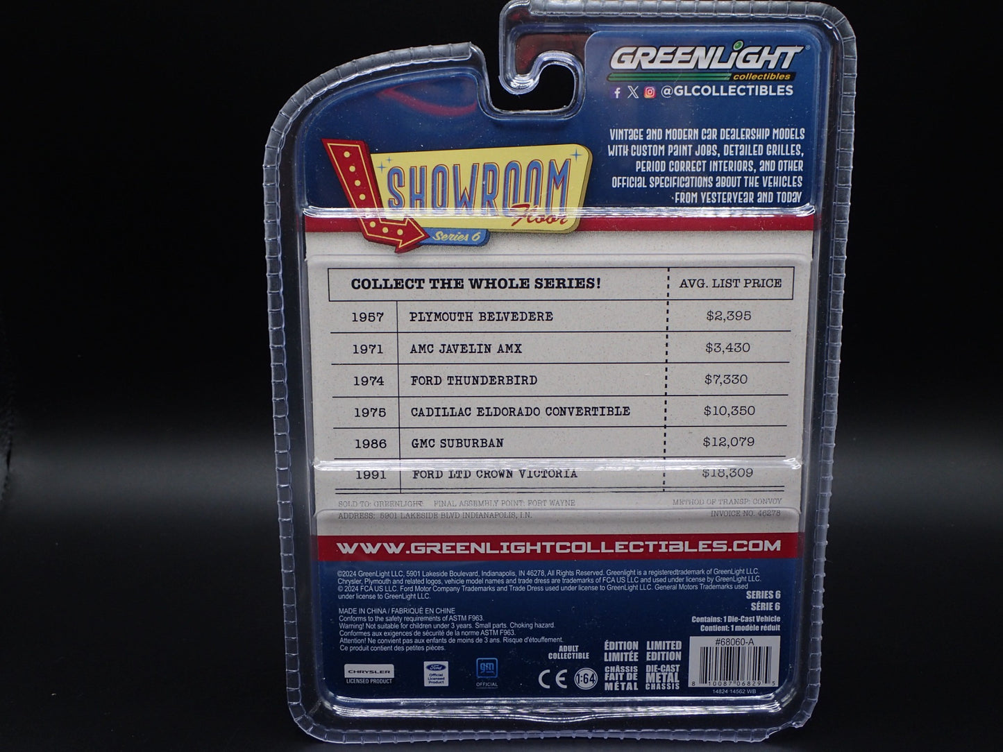 1957 PLYMOUTH BELVEDERE 2024 GREENLIGHT TARGET RED CHASE SHOWROOM FLOOR SERIES 6