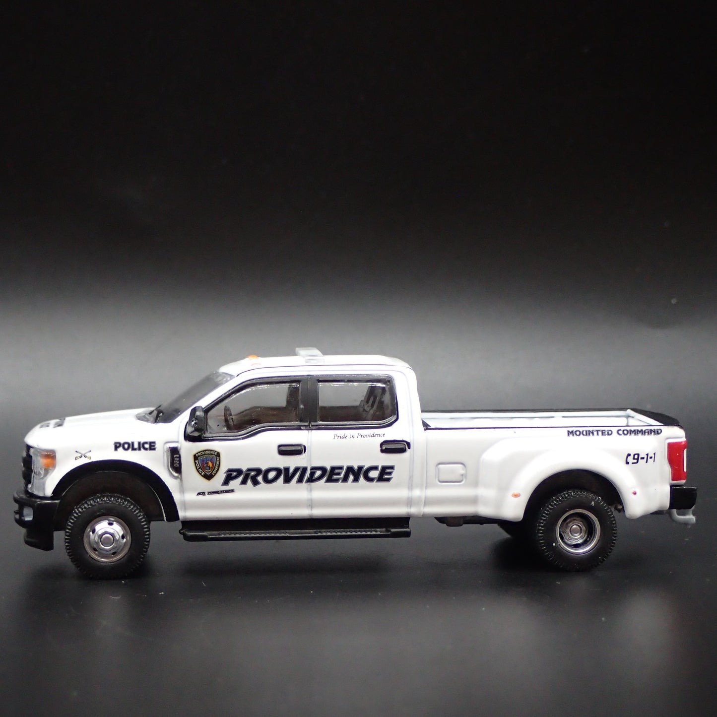 2018 18 FORD F350 DUALLY PROVIDENCE RI POLICE DEPT 1:64 SCALE DIECAST MODEL CAR