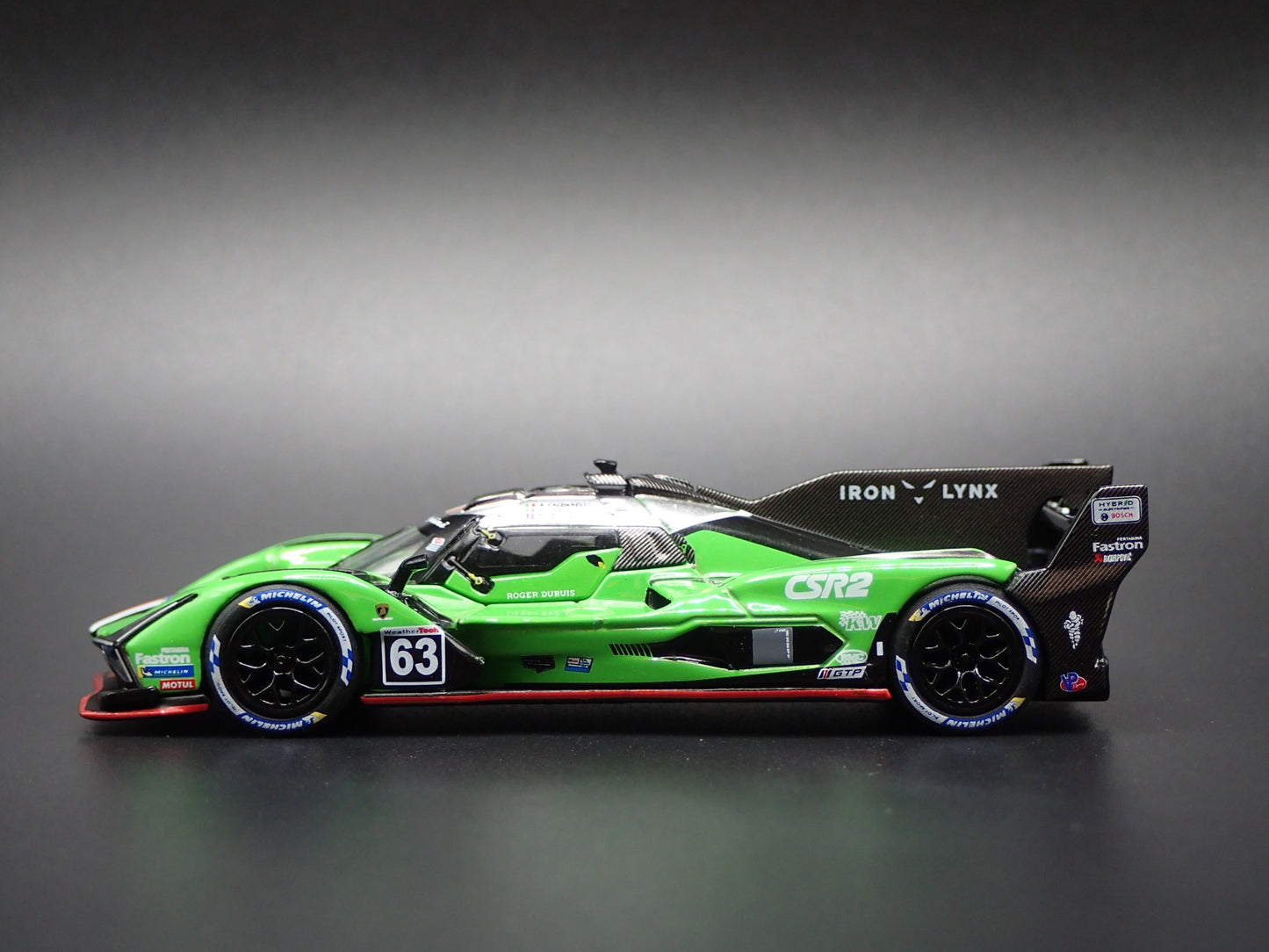 LAMBORGHINI SC63 #63 IMSA SEBRING 12 HRS IRON LYNX 1:64 SCALE DIECAST MODEL CAR