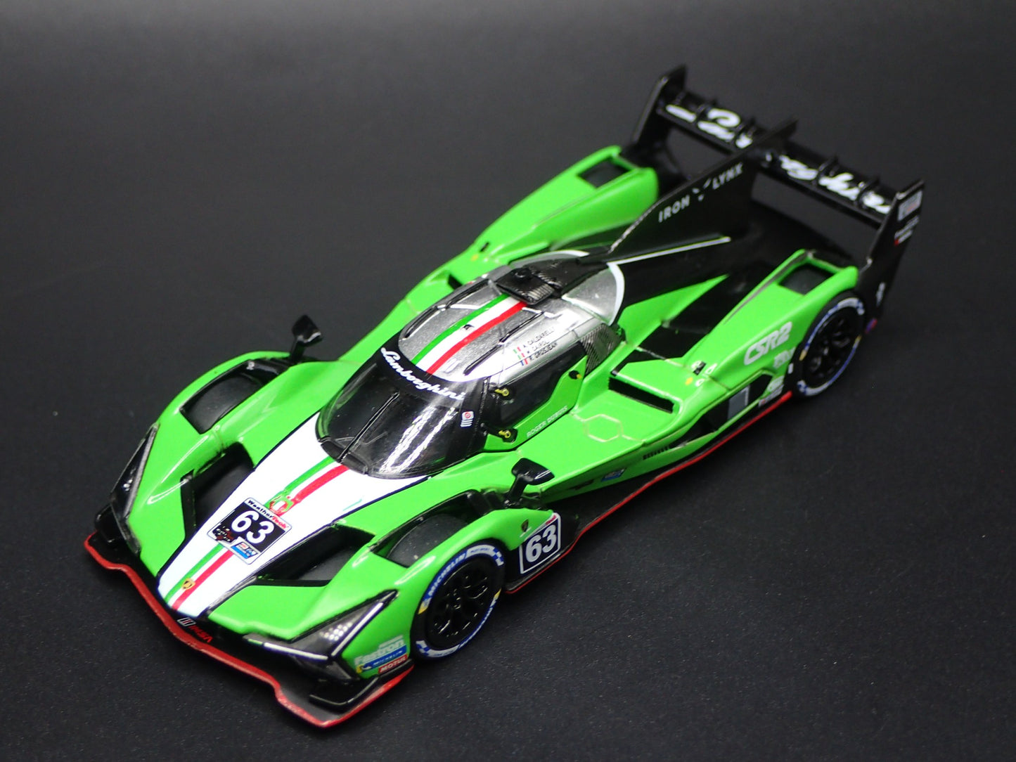 LAMBORGHINI SC63 #63 IMSA SEBRING 12 HRS IRON LYNX 1:64 SCALE DIECAST MODEL CAR