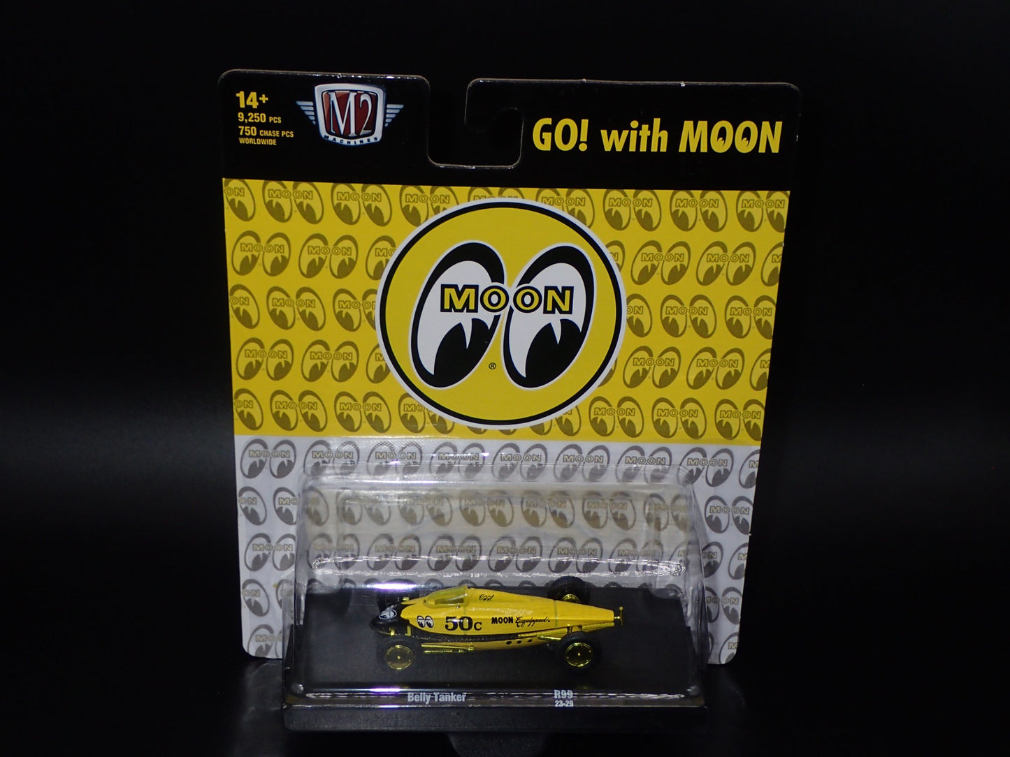 BELLY TANKER RACE MOONEYES 2024 M2 MACHINES DRIVERS GOLD CHASE 1/750 R99 23-29