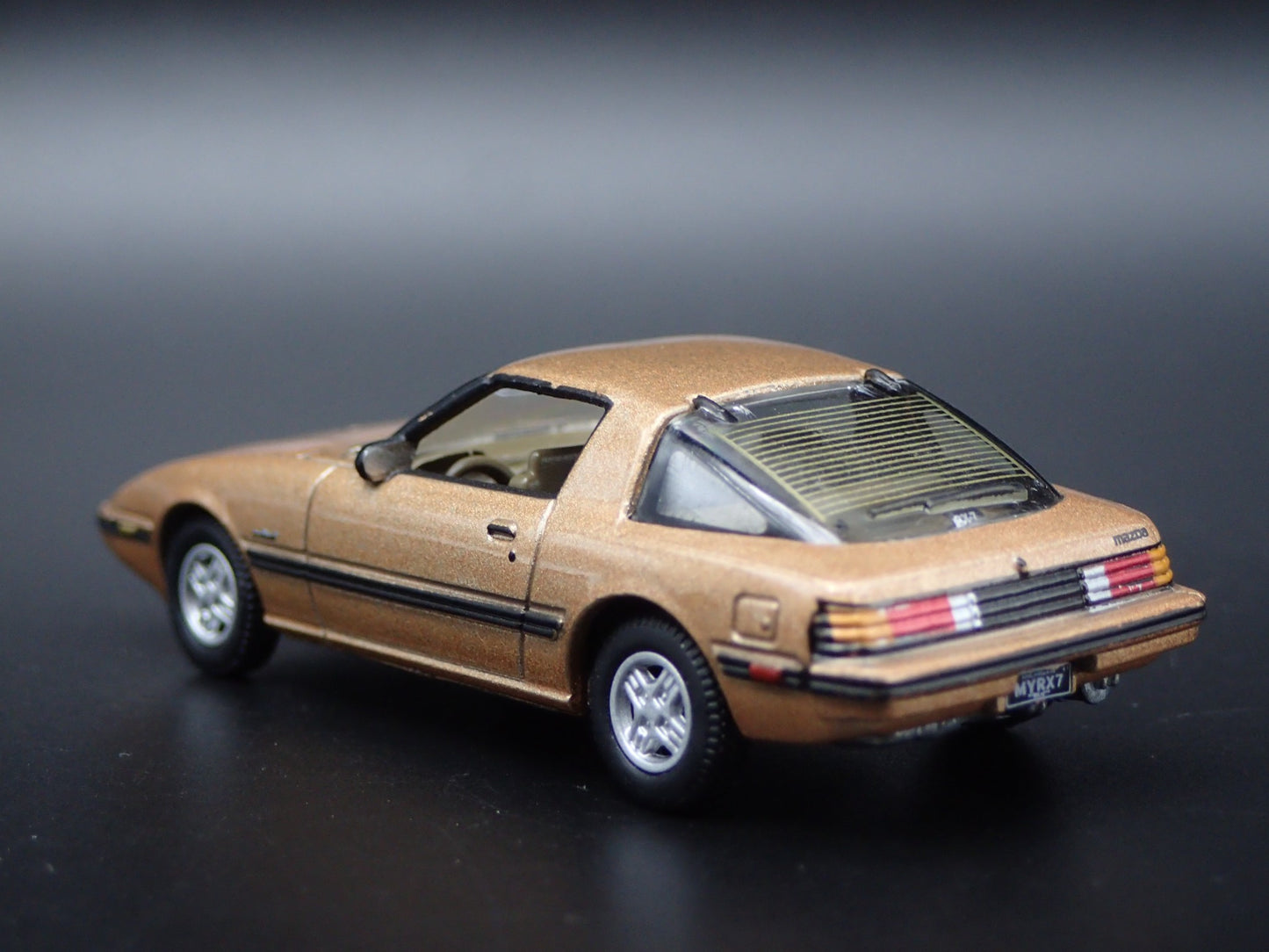 1978-1985 MAZDA RX7 JDM GOLD 1:64 SCALE COLLECTIBLE DIORAMA DIECAST MODEL CAR