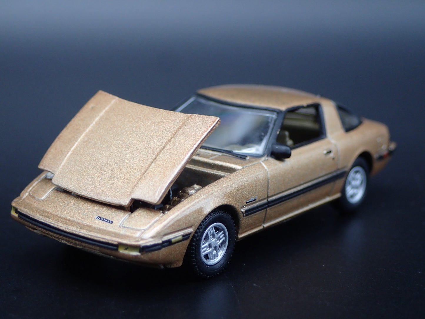 1978-1985 MAZDA RX7 JDM GOLD 1:64 SCALE COLLECTIBLE DIORAMA DIECAST MODEL CAR