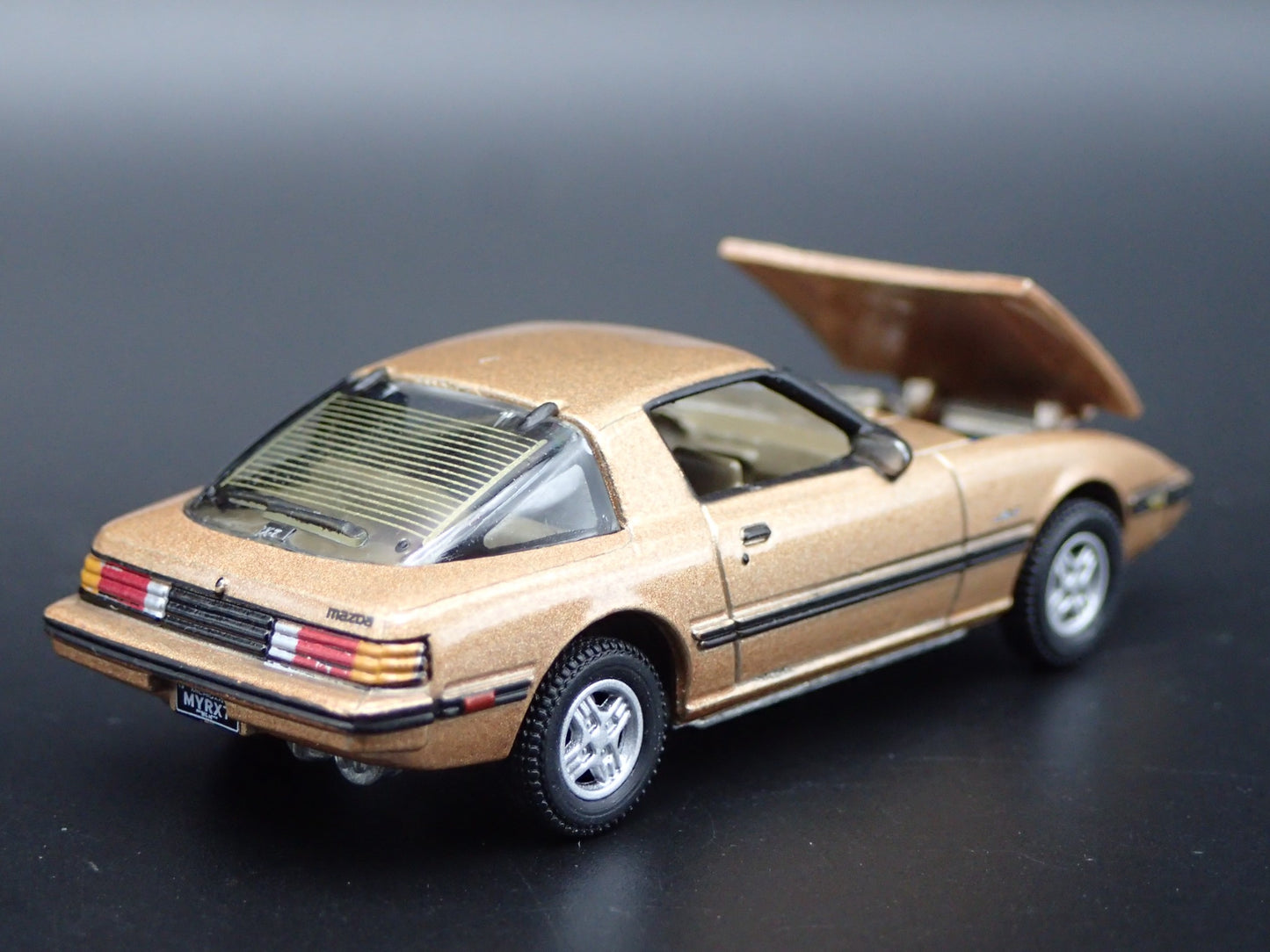 1978-1985 MAZDA RX7 JDM GOLD 1:64 SCALE COLLECTIBLE DIORAMA DIECAST MODEL CAR