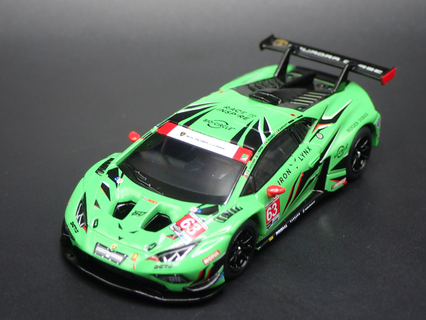 2019-2024 LAMBORGHINI HURACAN GT3 EVO2 #63 1:64 SCALE DIORAMA DIECAST MODEL CAR