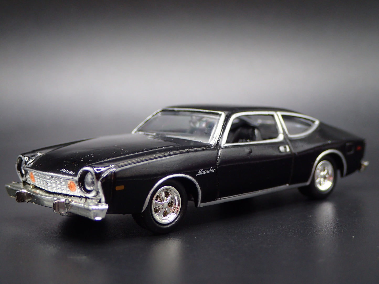 1975 75 AMC MATADOR BLACK 1:64 SCALE COLLECTIBLE DIORAMA DIECAST MODEL CAR