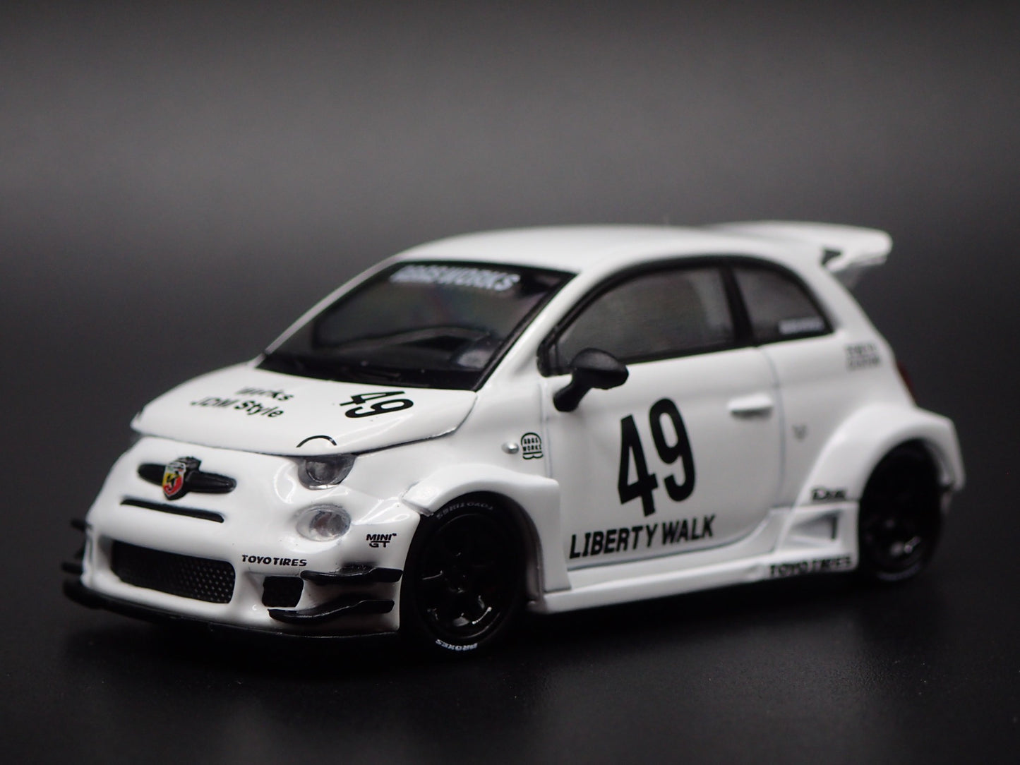 2007-2025 FIAT 500 LB WORKS ABAS WORKS ABARTH 595 1/64 SCALE DIECAST MODEL CAR