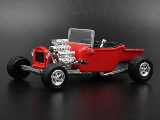 1923 23 FORD T BUCKET HOT ROD RED 1/64 SCALE COLLECTIBLE DIORAMA DIECAST MODEL CAR