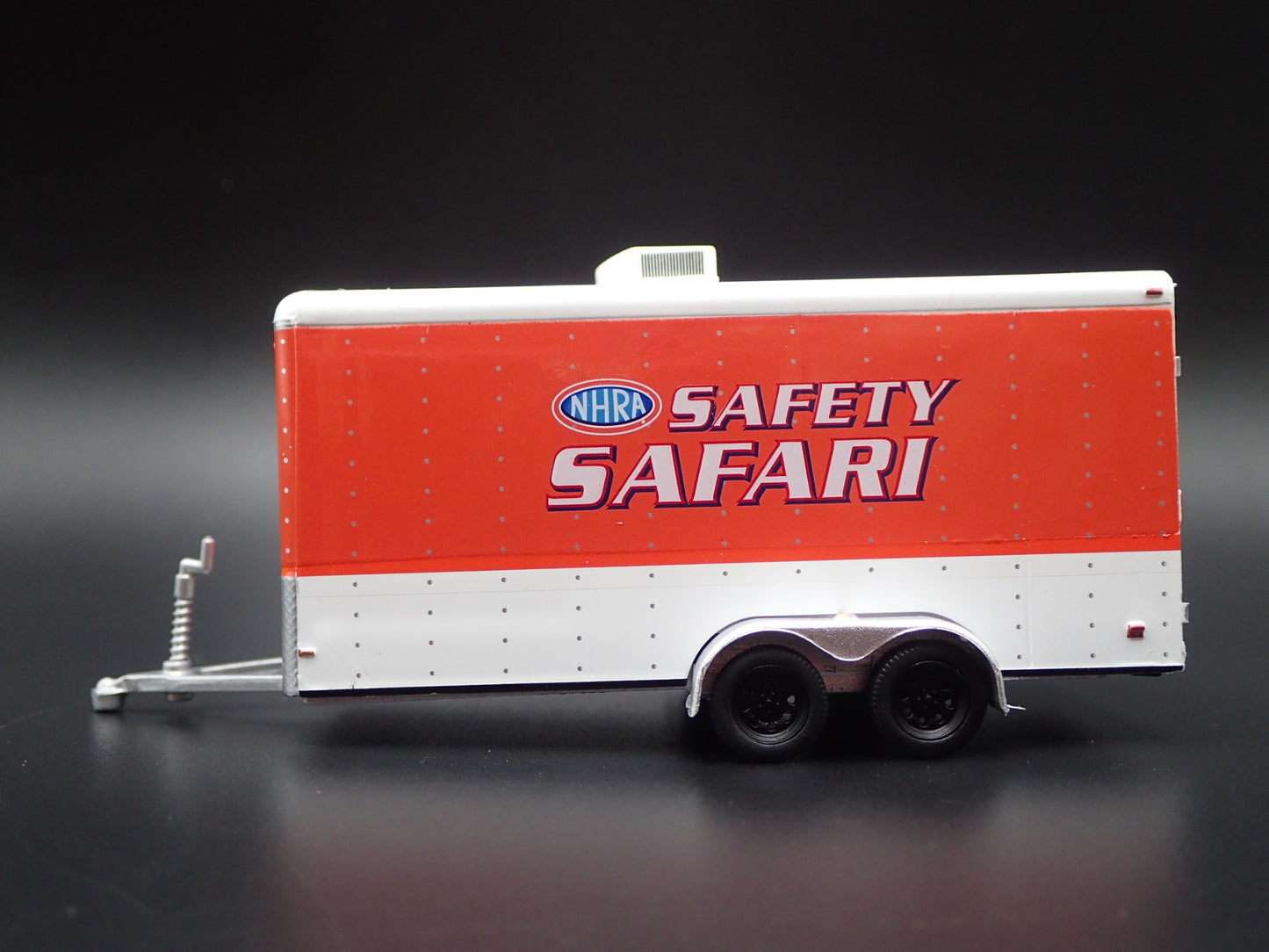 NHRA ENCLOSED CAR TOY HAULER TRAILER W OPENING DOOR 1:64 SCALE DIORAMA MODEL